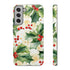 Christmas Holly on a Golden Background - Impact Resistant Phone Case Samsung Galaxy S22 Plus Matte